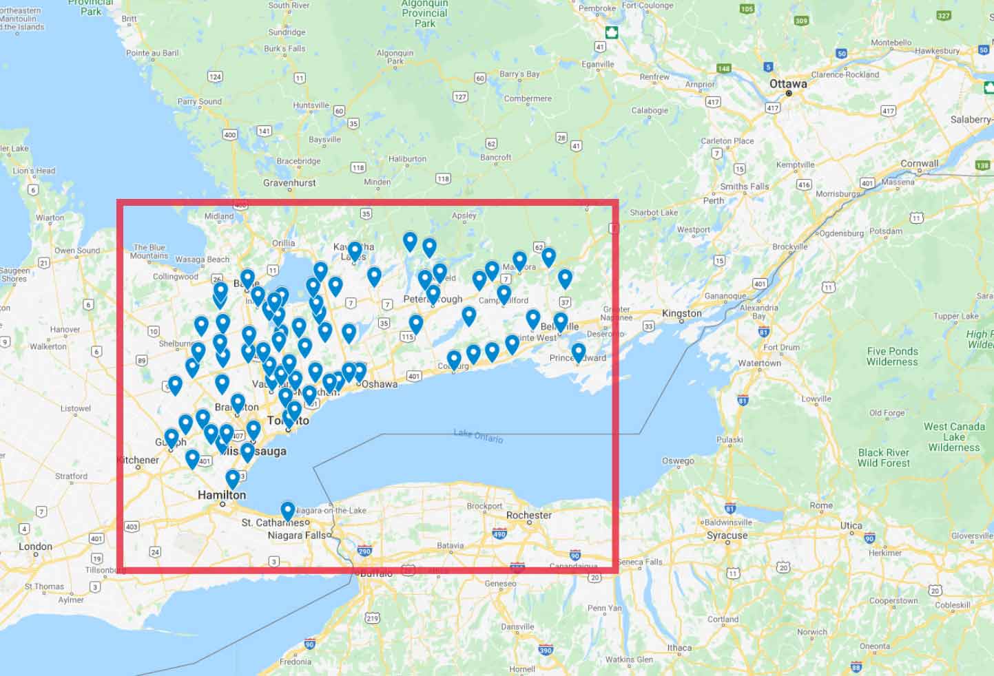 service areas a 1